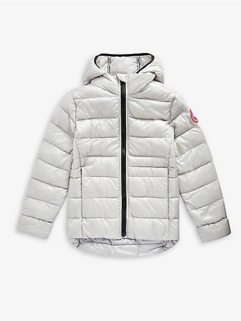 Canada Goose Sherwood Light Gray Quilted Hooded Down Jacket